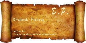 Drabek Petra névjegykártya